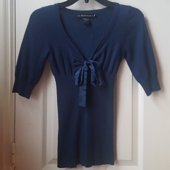 Royal Blue Bow Sweater - Picture 2 of 4